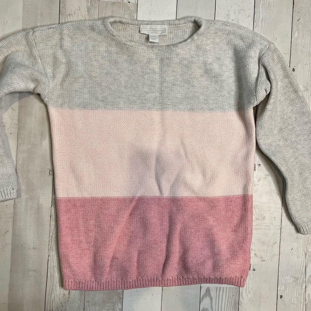 Little white Company (British brand) Sweater. Pink and grey.100% cotton.